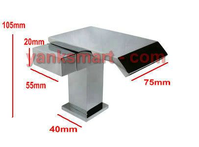 Wide Mouth Bathroom Waterfall Faucet Mixer Tap 9705  
