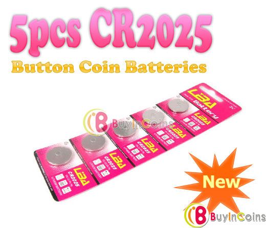 5pcs CR2025 CR 2025 Lithium Button Coin Batteries 3V  