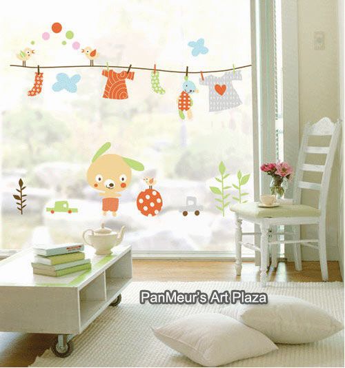 SWST 42 Puppys Sunny Day, DIY Wall Sticker Decal KIDS  