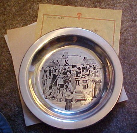   Franklin Mint Sterling Silver Plate by Stevan Dohanos w/COA  