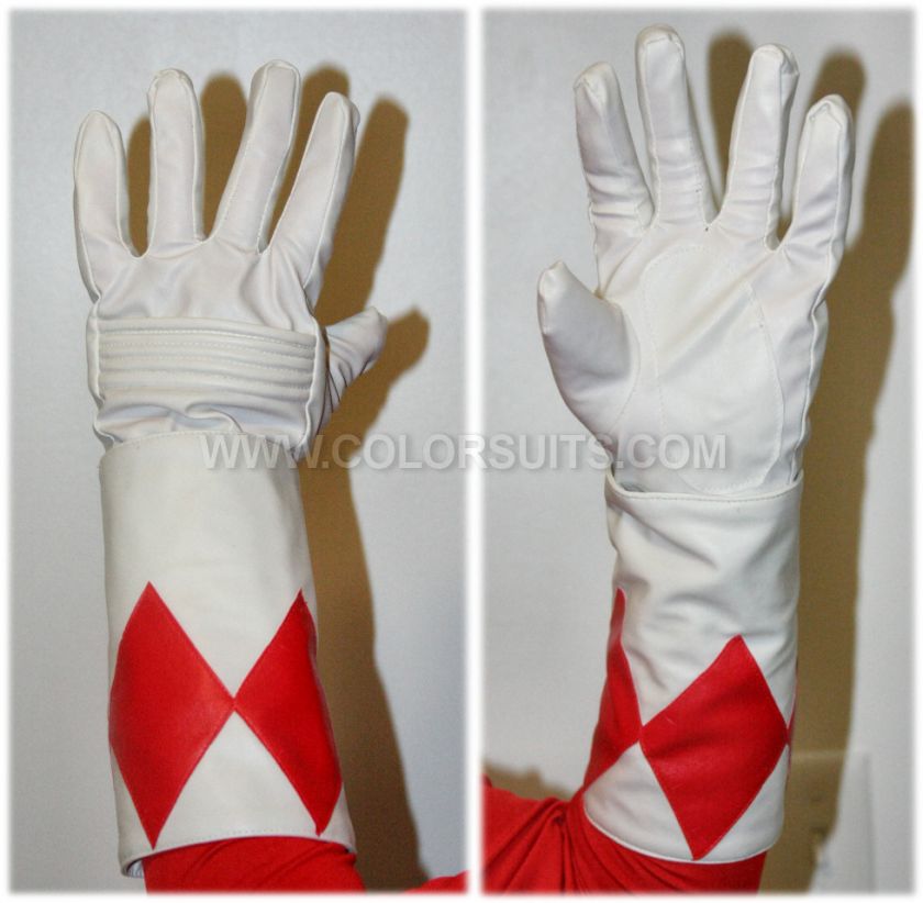 Mighty Morphin Power Rangers Red Ranger Gloves Cuffs   SHIPS FROM USA 