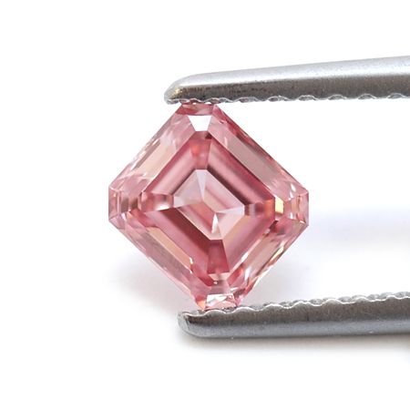 88Ct Ring Emerald Diamond Fancy Intense Purplish Pink Color  