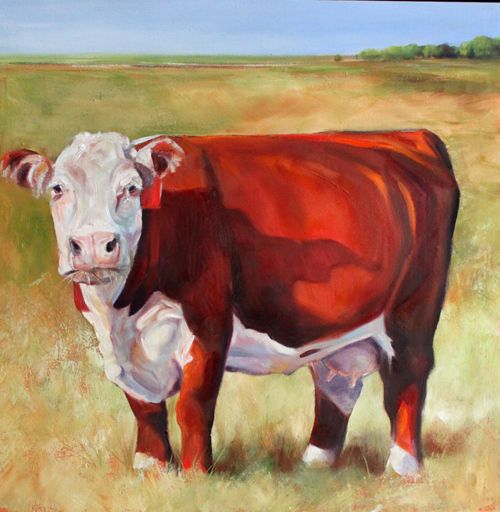   Cattle Cows Original Art Oil Acrylic Farm Paintings Toni Grote  