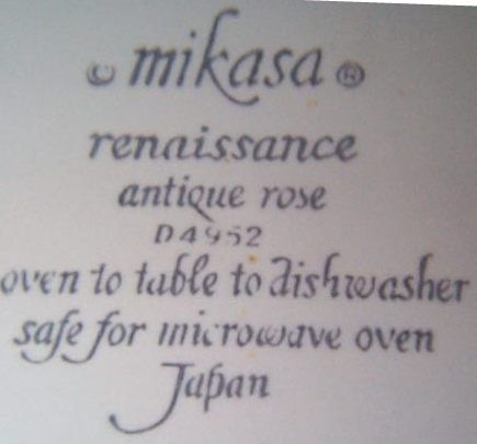 Set (5) Mikasa Renaissance ANTIQUE ROSE Salad Plates  