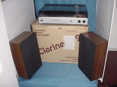 VINTAGE REALISTIC CLARINETTE 23 TURNTABLE MUSIC SYSTEM RECORD PLAYER 