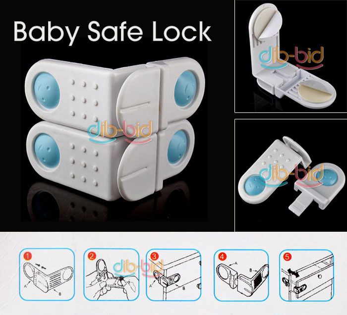 Baby Safe Lock Band Cupboard Drawers Wardrobe Fridge  