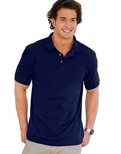 Hanes ComfortSoft® Cotton Pique Mens Polo   style 055X  