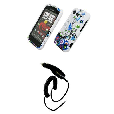 for HTC Droid Incredible 2 Vines Case Cover+Car Charger 886571149092 