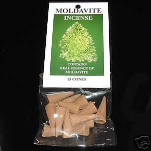 MOLDAVITE Incense Cones   PSYCHIC DEVELOPMENT  