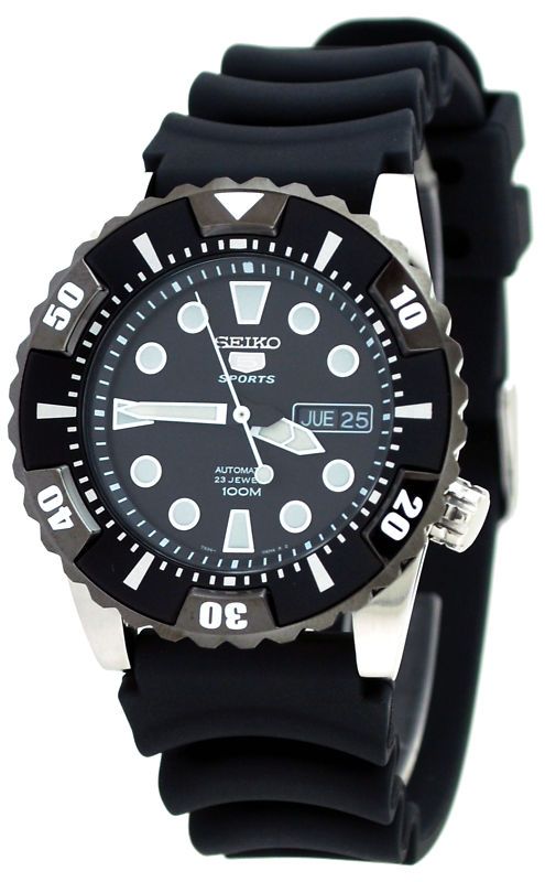 Seiko 5 Sports SNZJ19K2 Mens Rubber Strap 100M Automatic Watch  