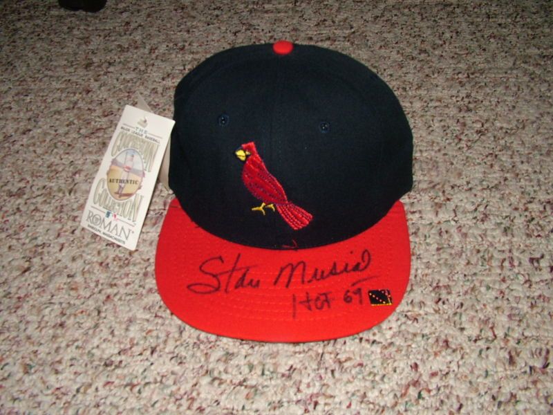Stan Musial Signed St Louis Cardinals Fitted Wool Hat  