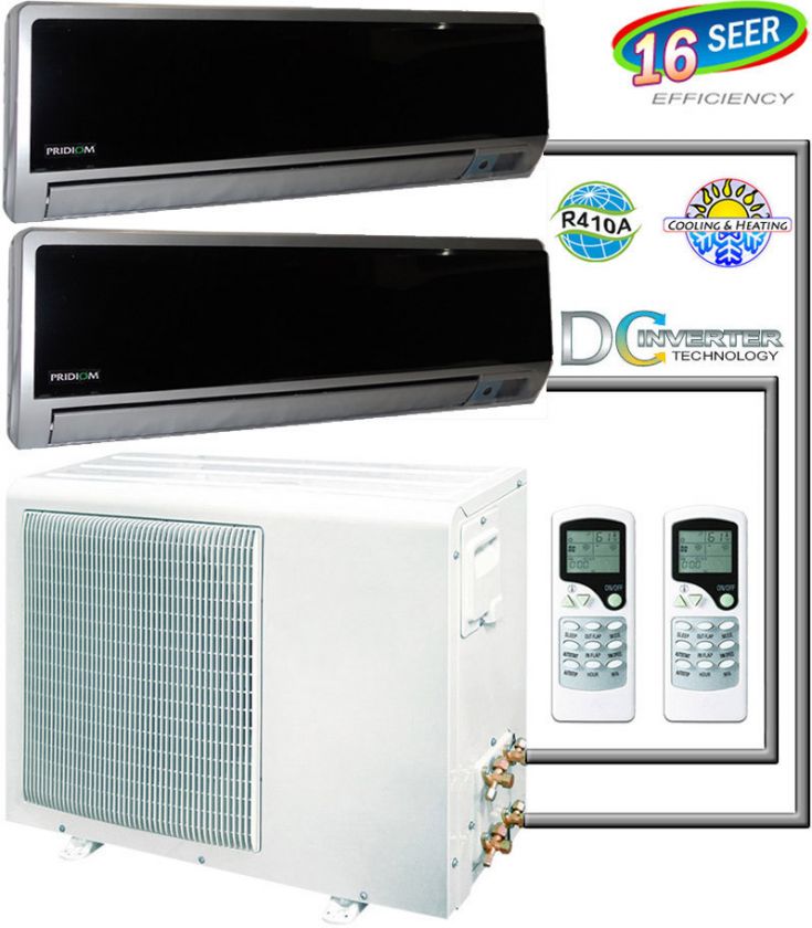 Ductless Mini Split Inverter Air Conditioner, Heat Pump  