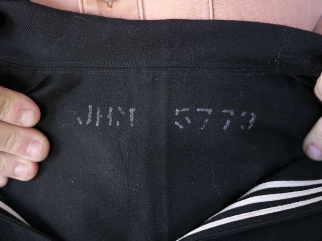   NAVY 100% WOOL Military SAILOR Shirt Jumper Cracker Jack UNIFORM 44R