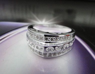 925 Sterling Silver Plated Fashion Finger Ring JR63  
